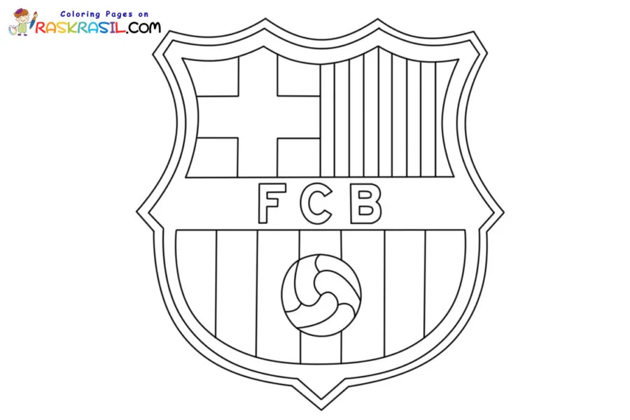 FC Barcelona Para Colorir 1