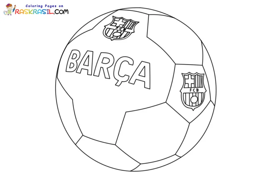 FC Barcelona Para Colorir 12