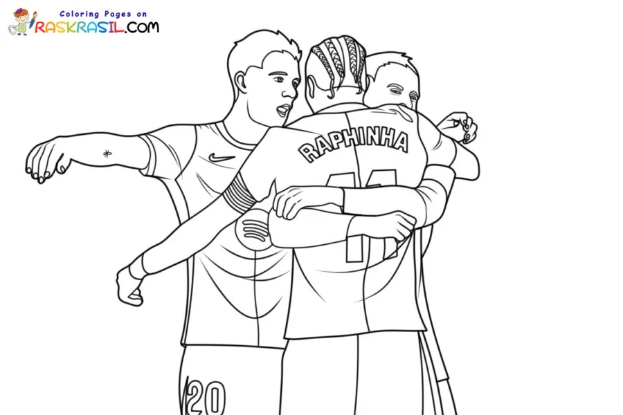 FC Barcelona Para Colorir 6