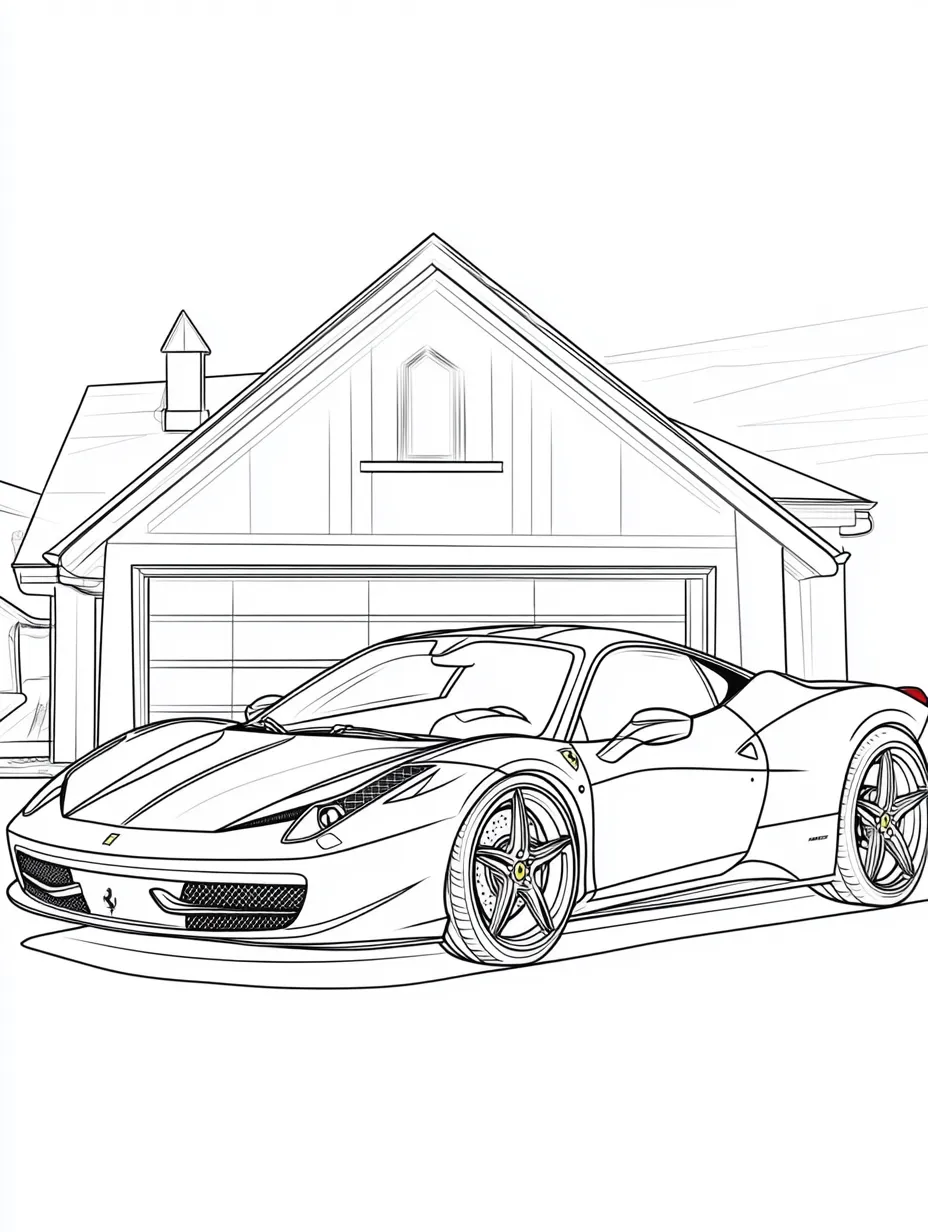 Ferrari Para Colorir 12