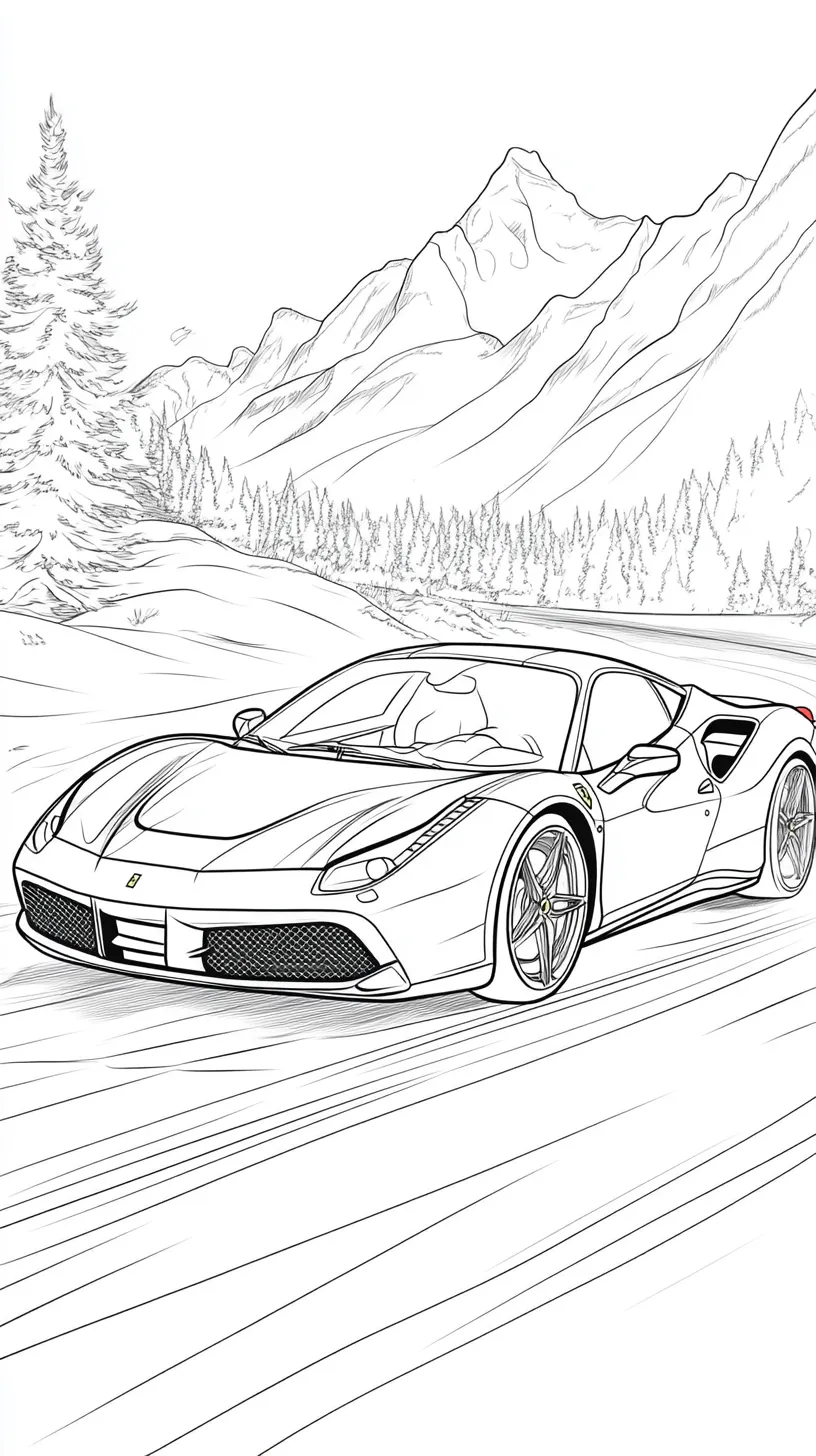 Ferrari Para Colorir 14