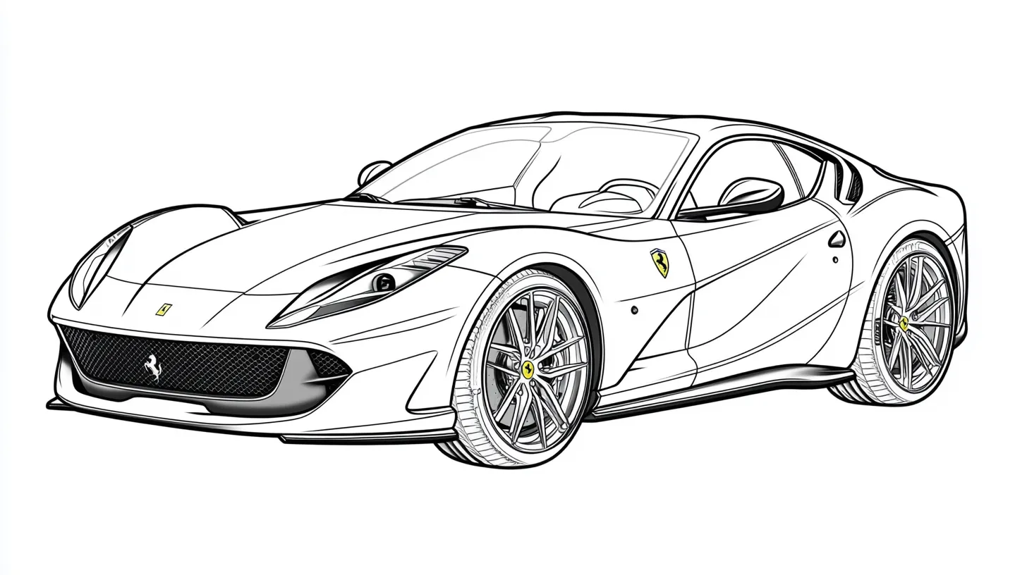 Ferrari Para Colorir 19