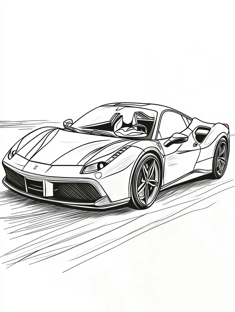 Ferrari Para Colorir 6