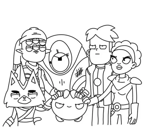 Final Space Coloring Pages 3