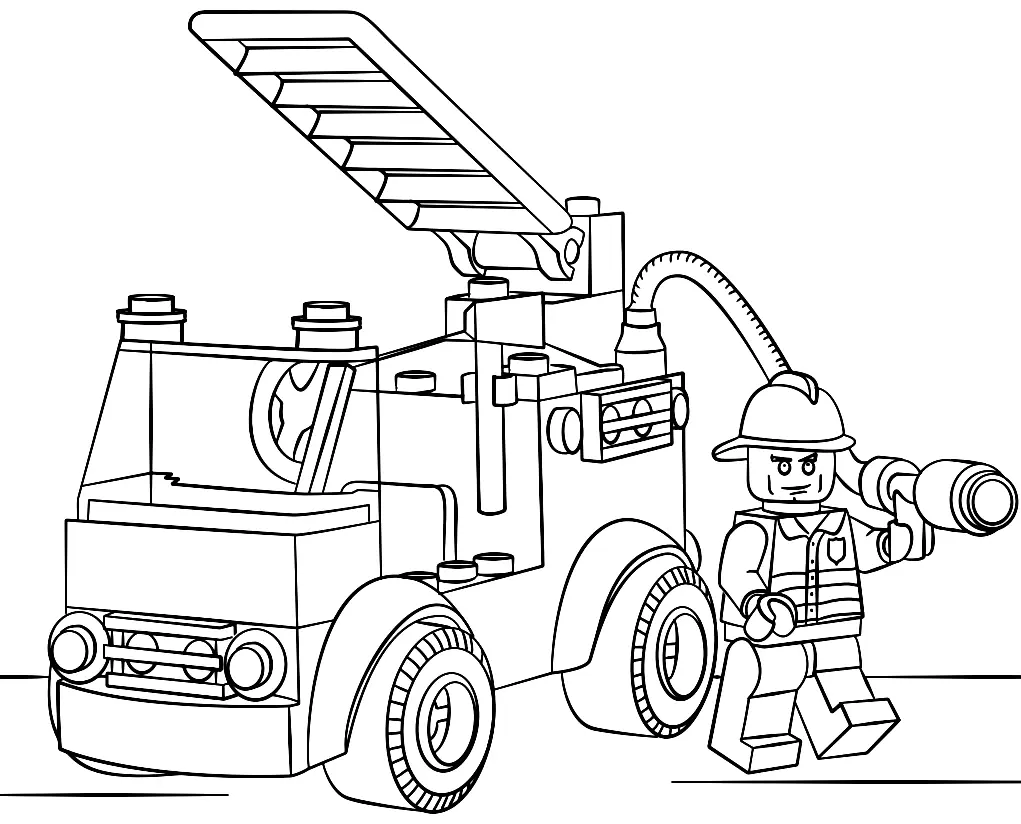 Fire Truck Coloring Pages 1