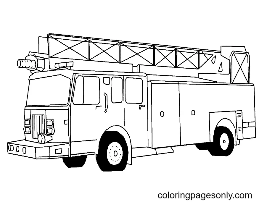 Fire Truck Coloring Pages 12