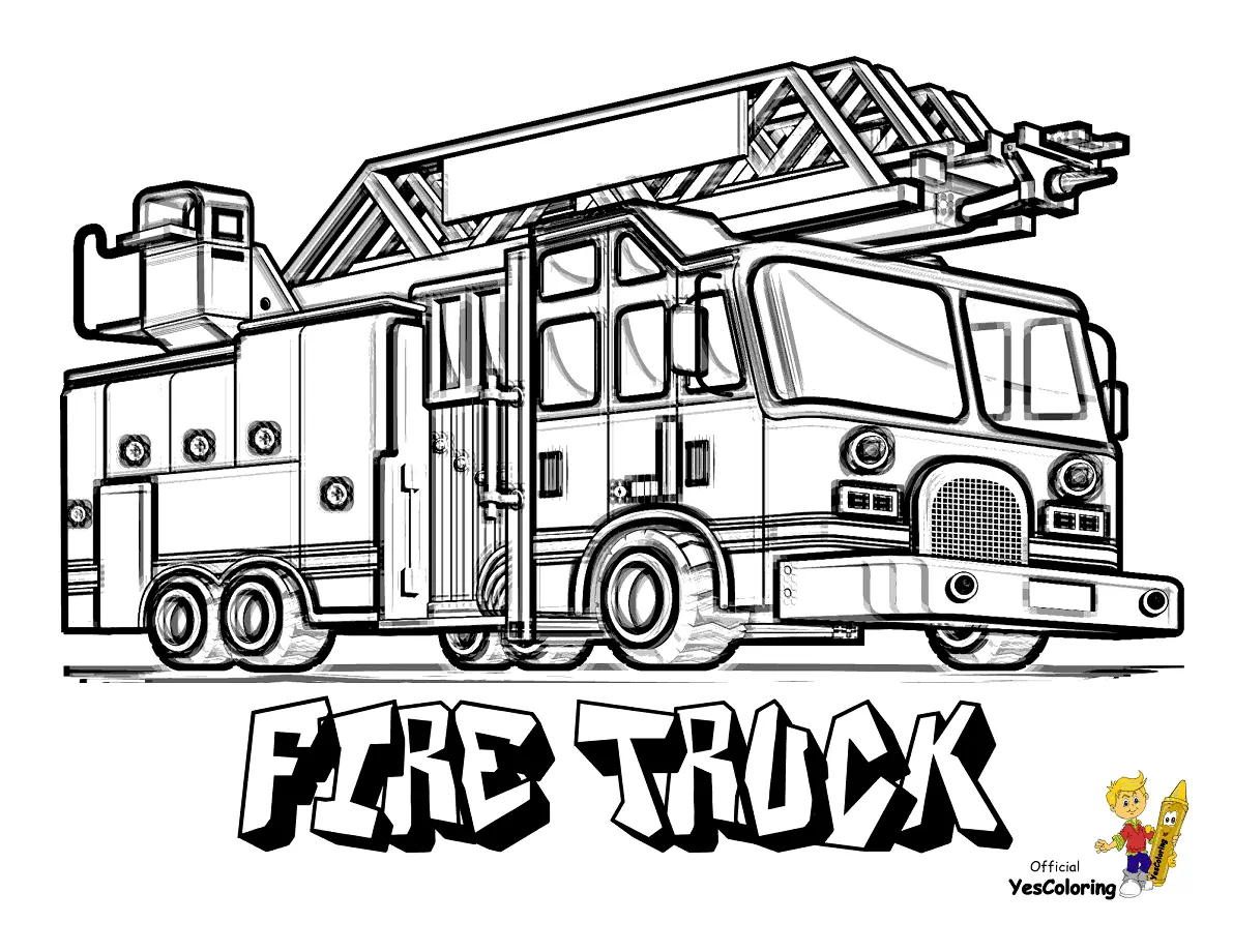 Fire Truck Coloring Pages 13