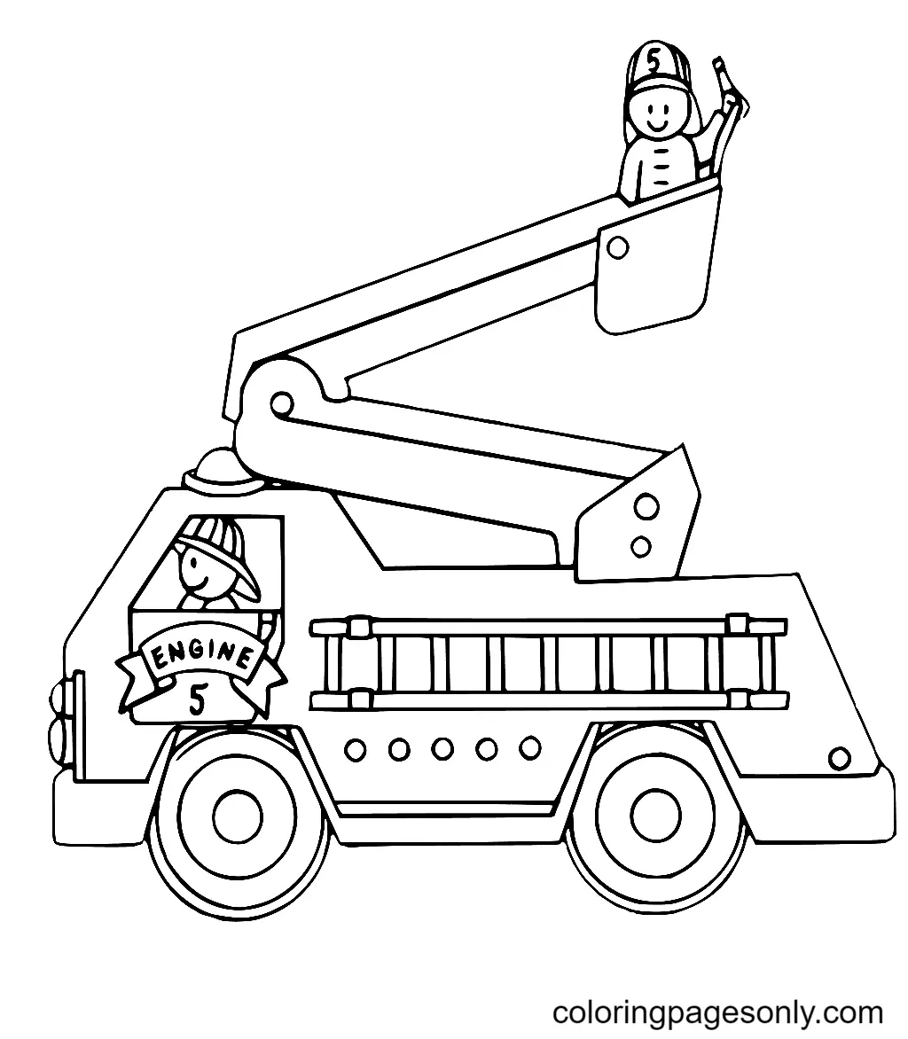 Fire Truck Coloring Pages 18