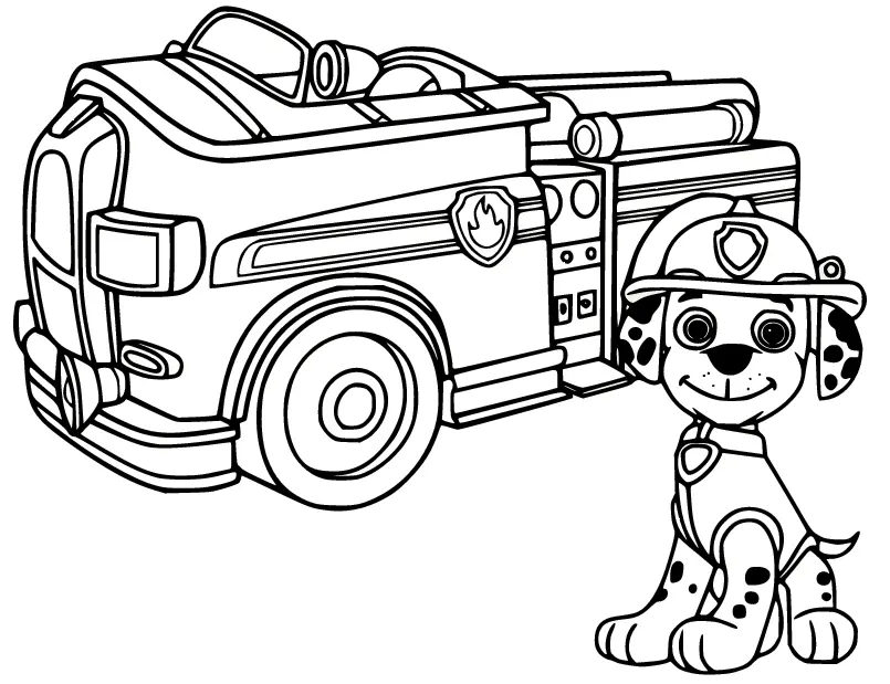 Fire Truck Coloring Pages 20