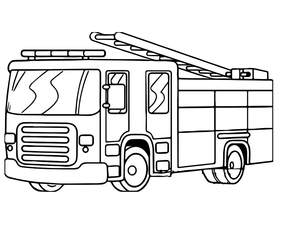 Fire Truck Coloring Pages 26