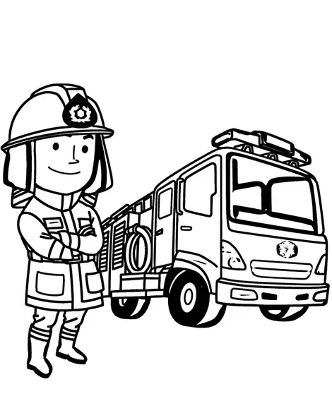 Fire Truck Coloring Pages 27