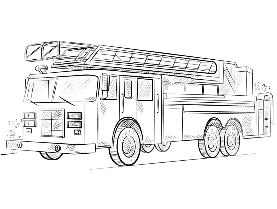 Fire Truck Coloring Pages 29