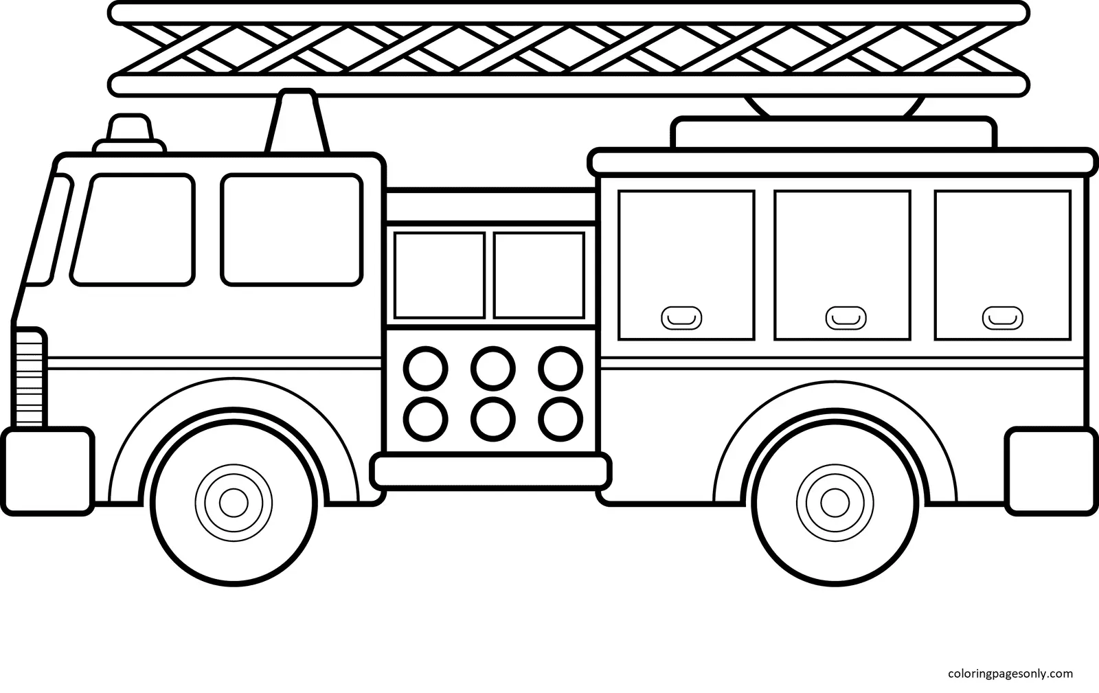 Fire Truck Coloring Pages 3