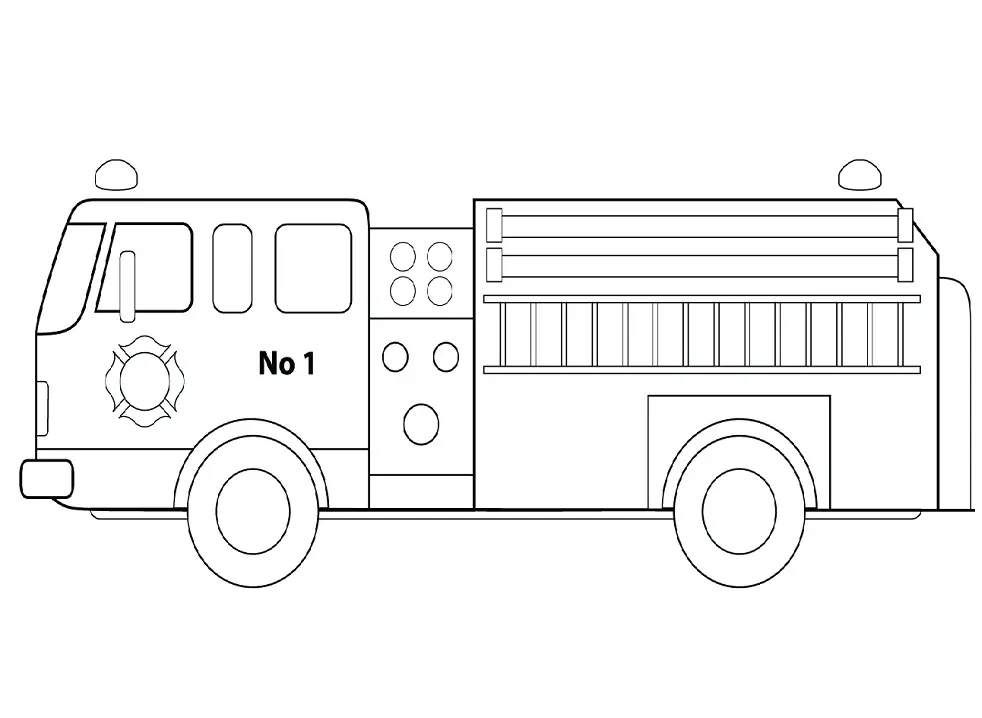 Fire Truck Coloring Pages 32