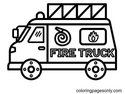 Fire Truck Coloring Pages 33