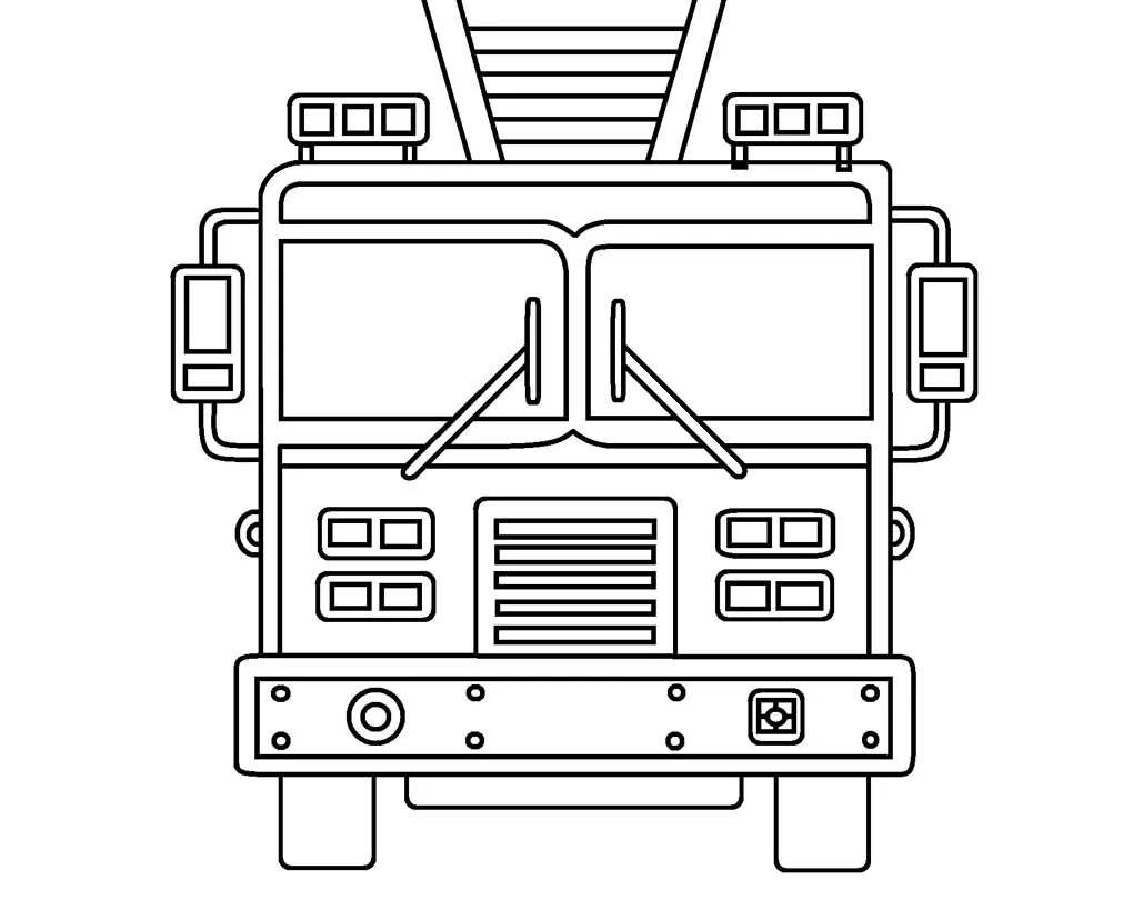 Fire Truck Coloring Pages 34