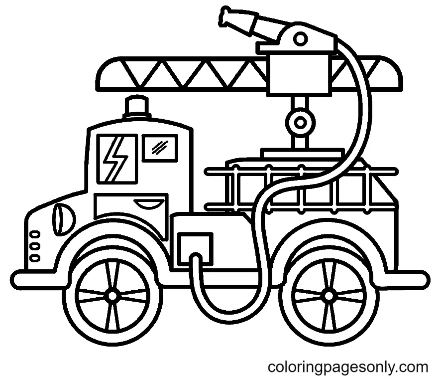 Fire Truck Coloring Pages 46