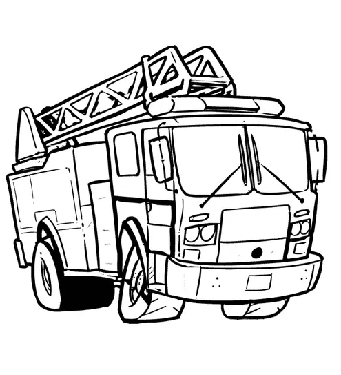 Fire Truck Coloring Pages 53