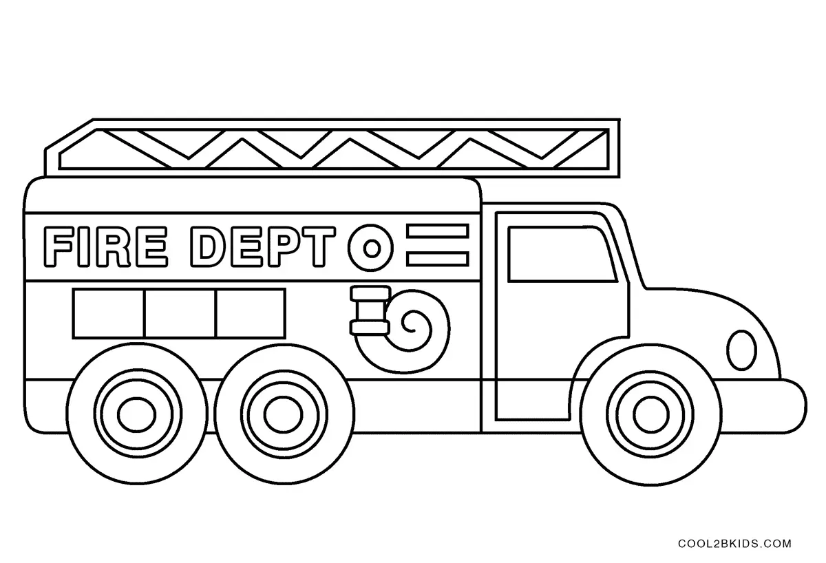 Fire Truck Coloring Pages 6