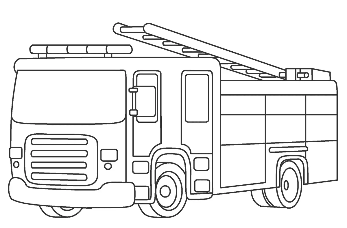 Fire Truck Coloring Pages 7