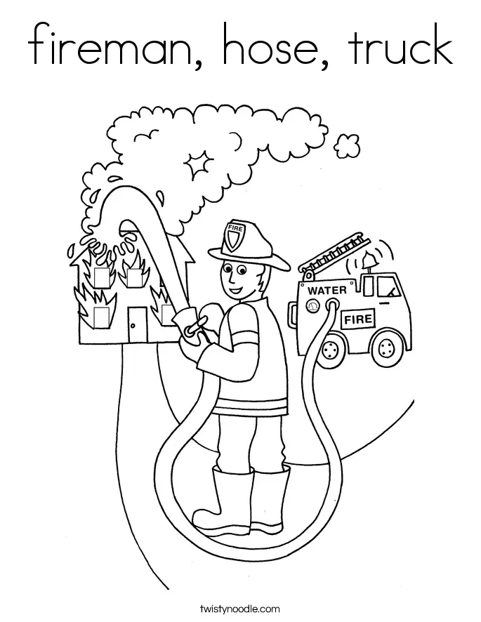Fireman Coloring Pages 60