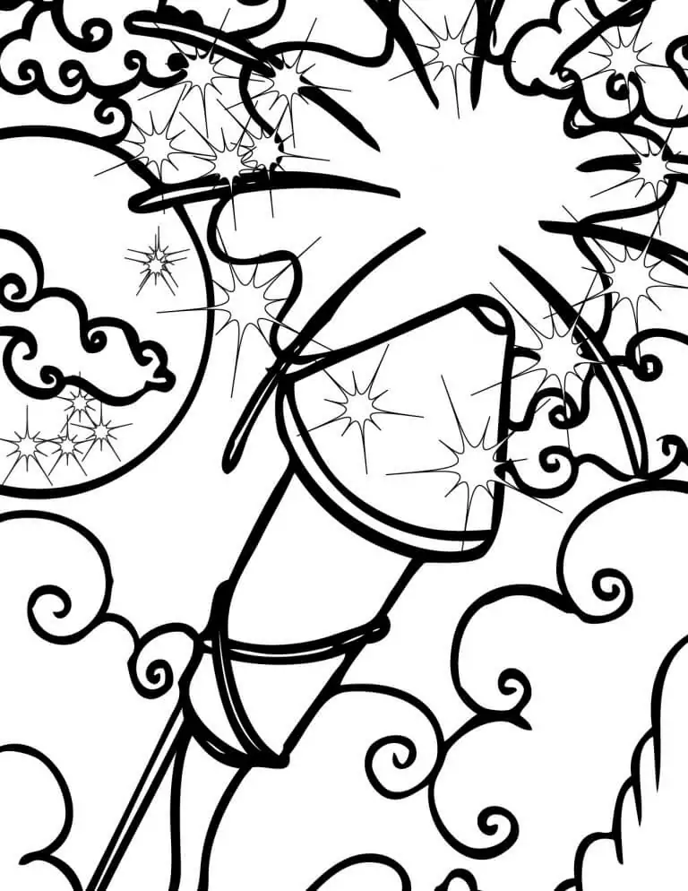 Fireworks Coloring Pages 1