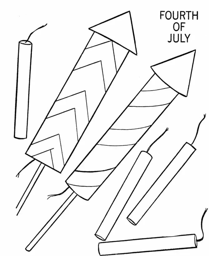 Fireworks Coloring Pages 11