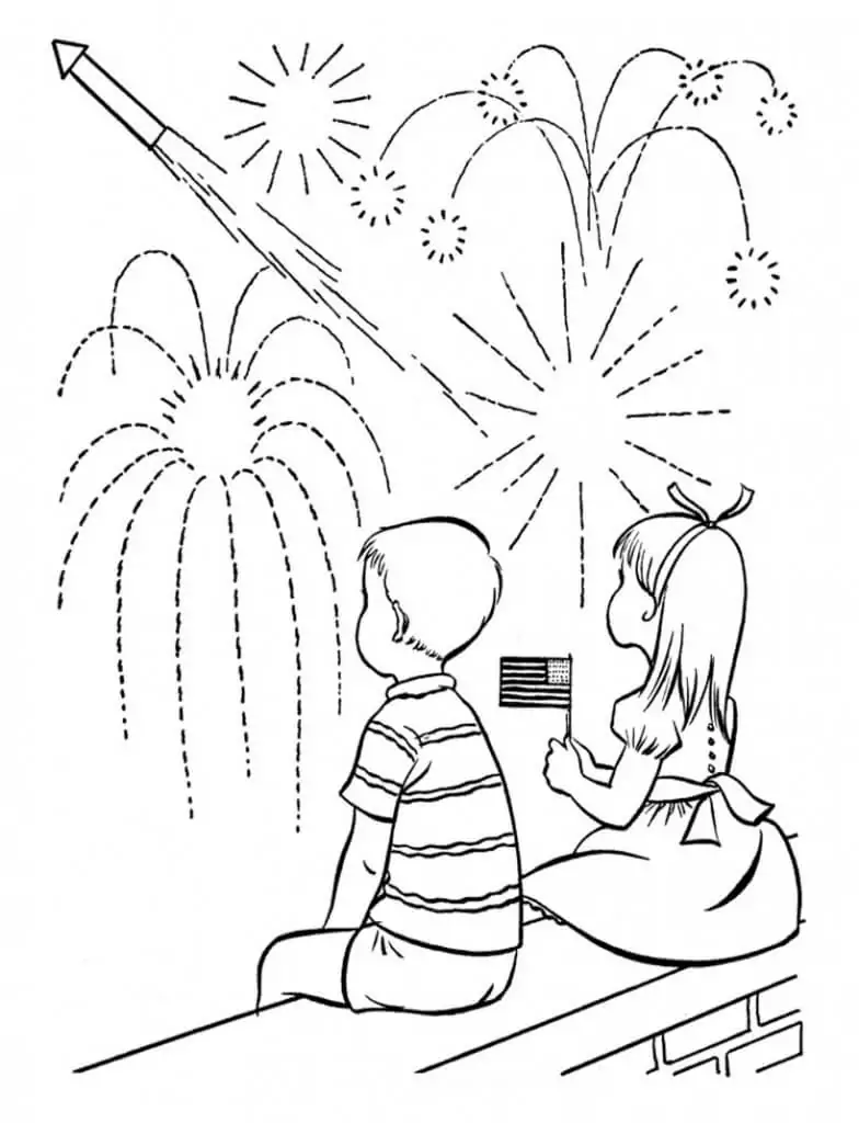 Fireworks Coloring Pages 12