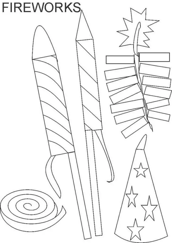 Fireworks Coloring Pages 15