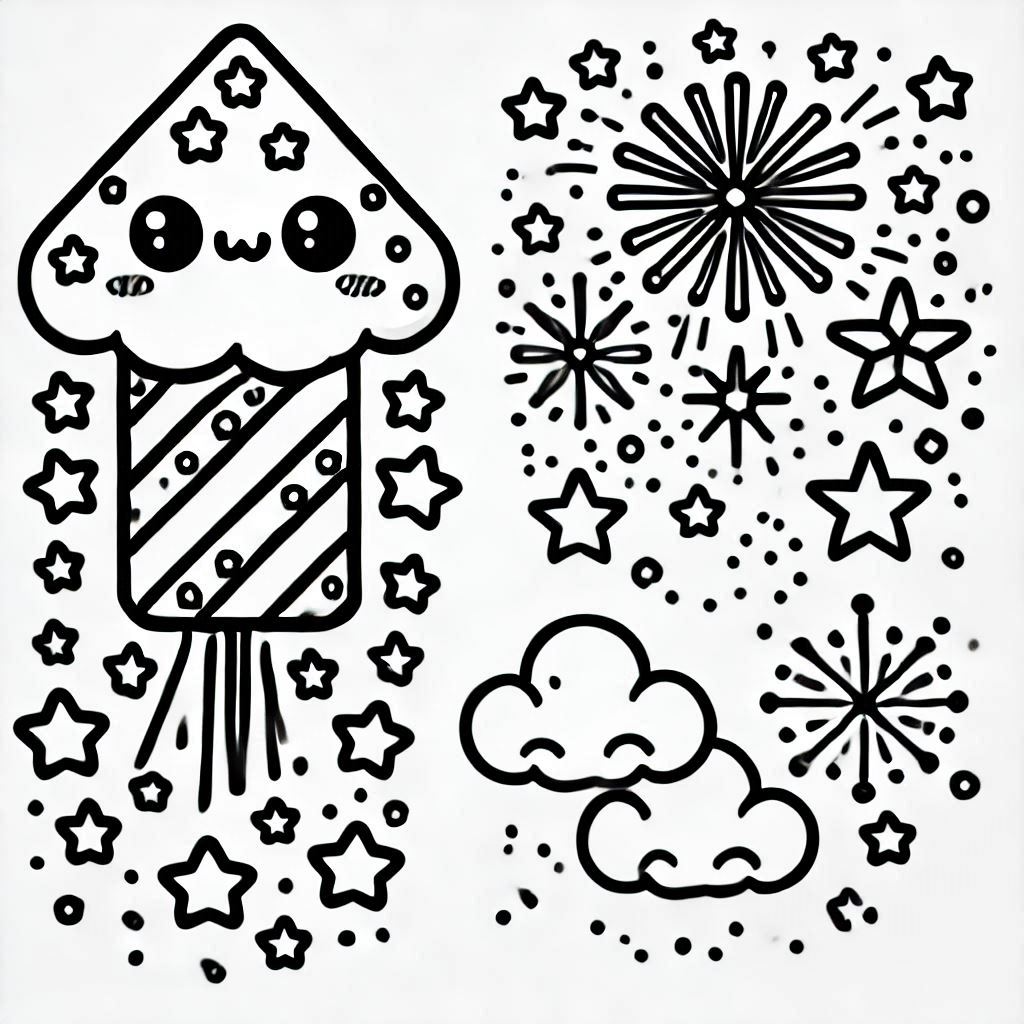Fireworks coloring pages 16