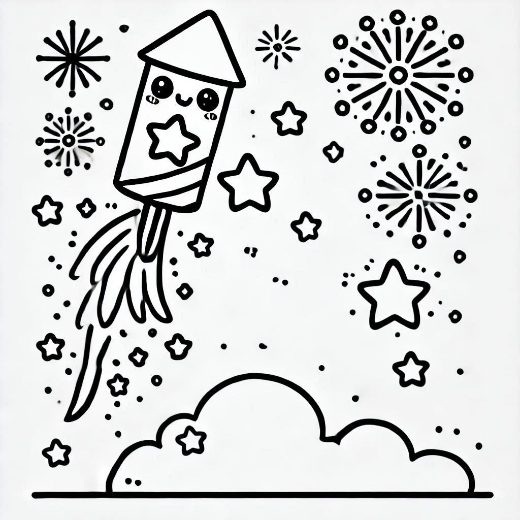 Fireworks coloring pages 17
