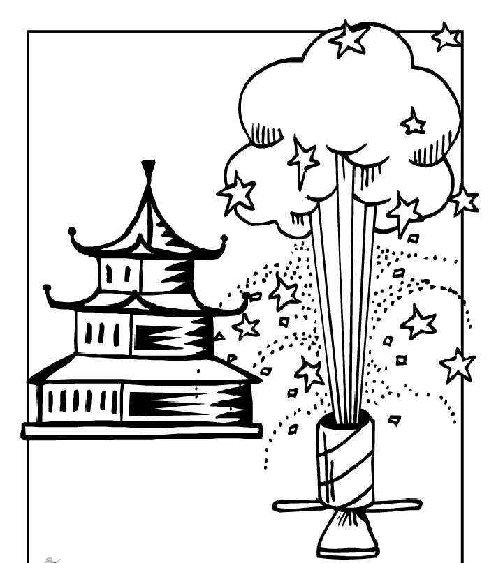 Fireworks Coloring Pages 2