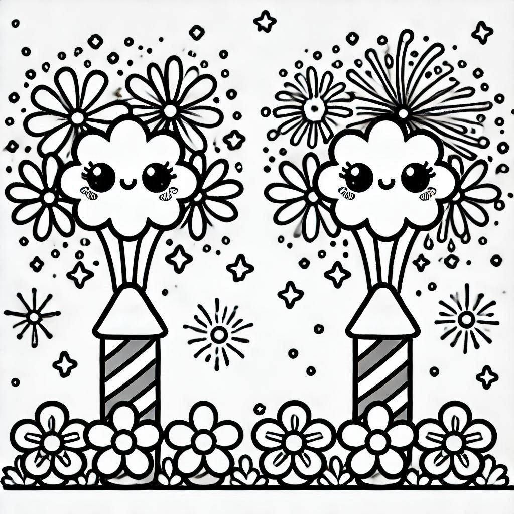 Fireworks coloring pages 21