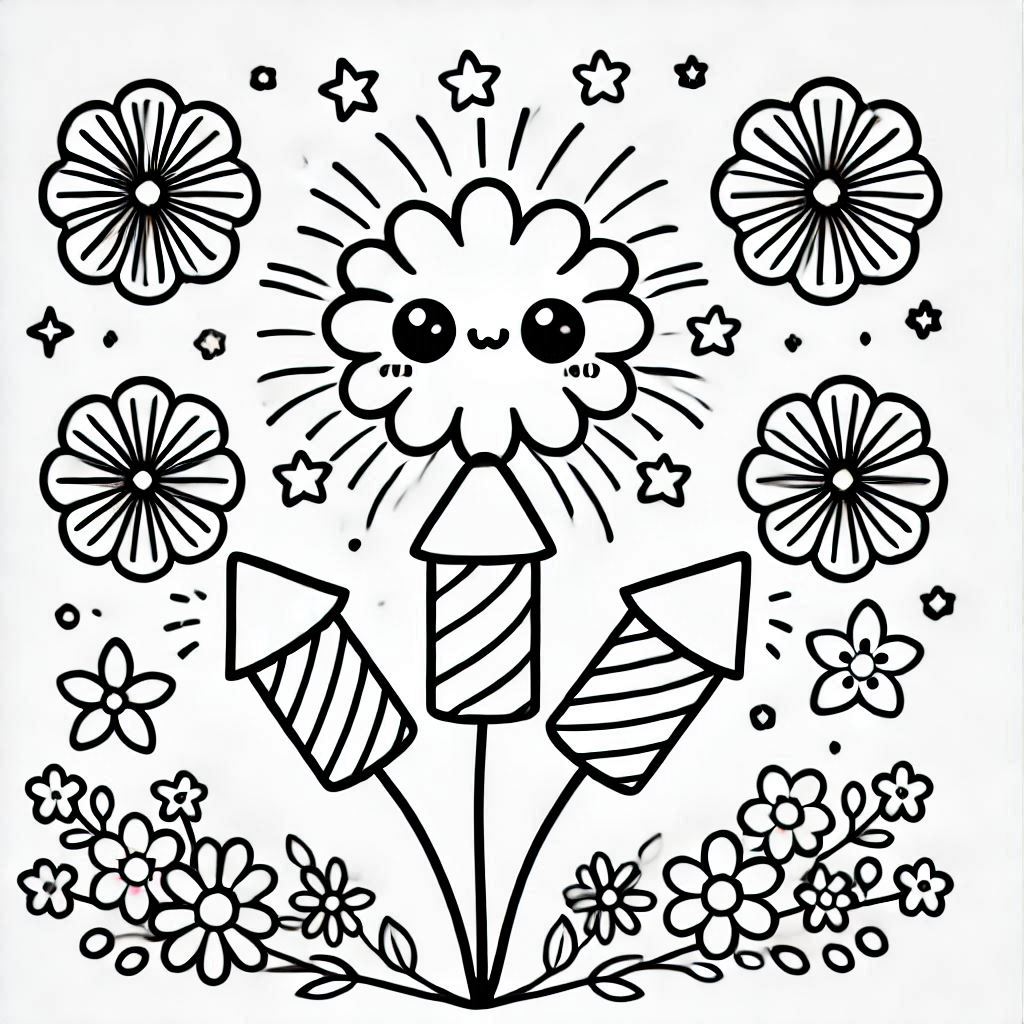 Fireworks coloring pages 22