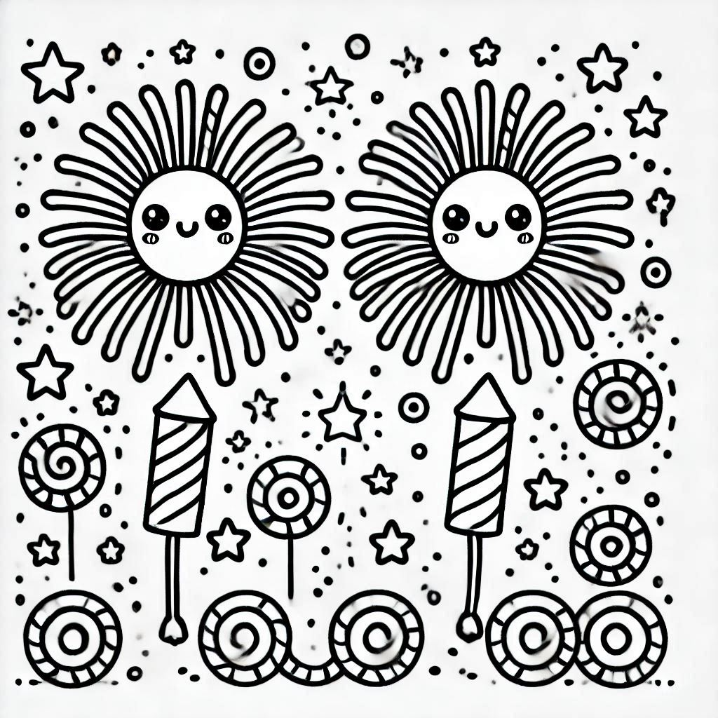 Fireworks coloring pages 24