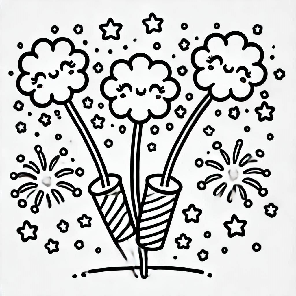Fireworks coloring pages 26