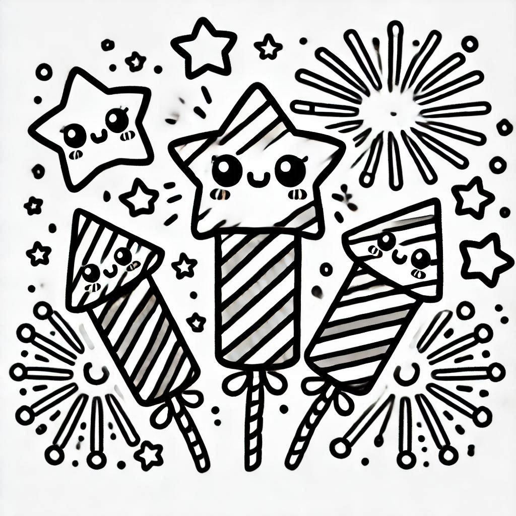 Fireworks coloring pages 27