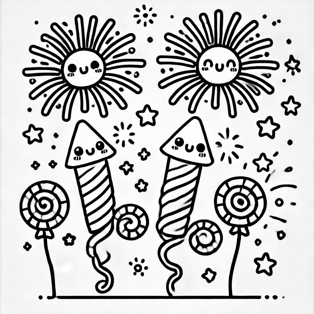 Fireworks coloring pages 28