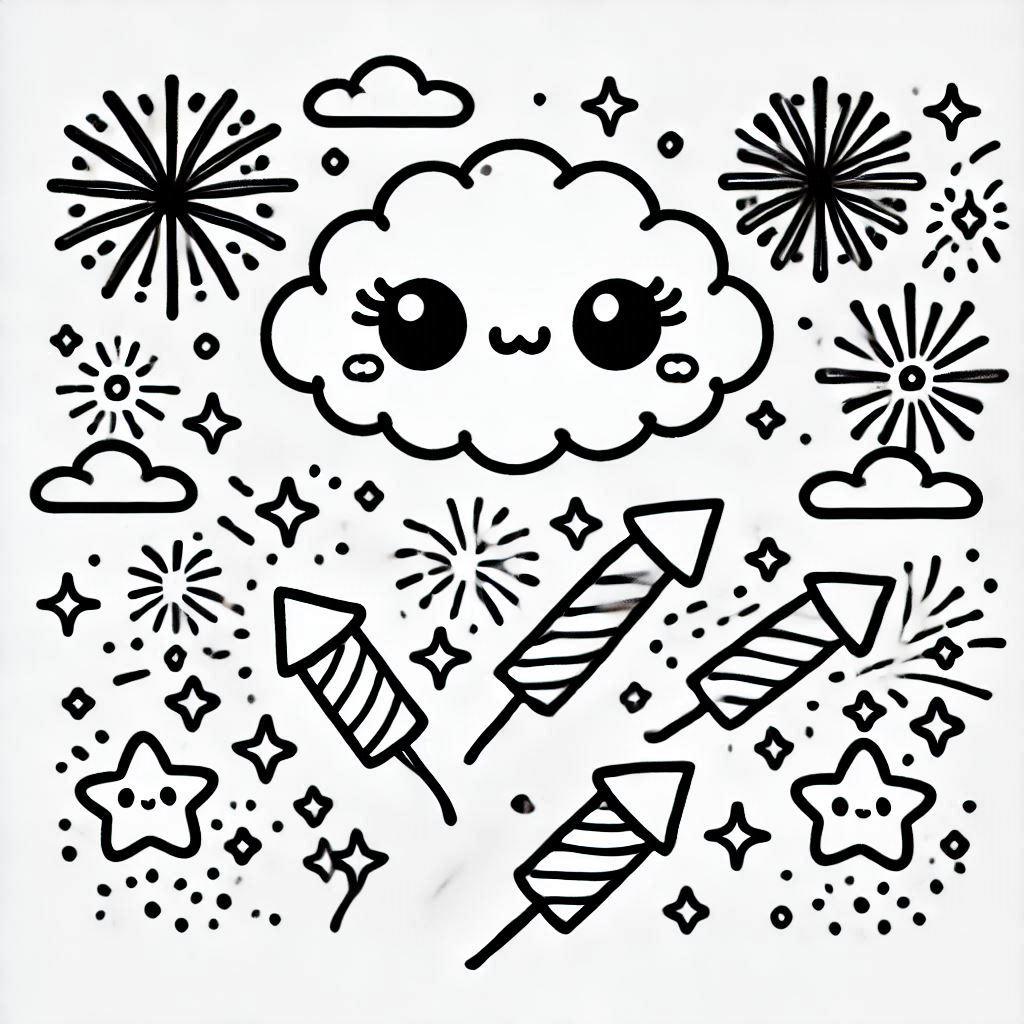 Fireworks coloring pages 29