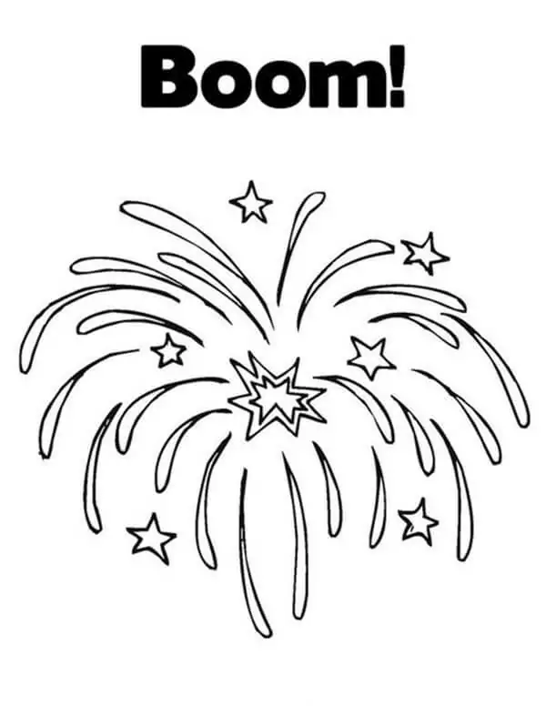 Fireworks Coloring Pages 3