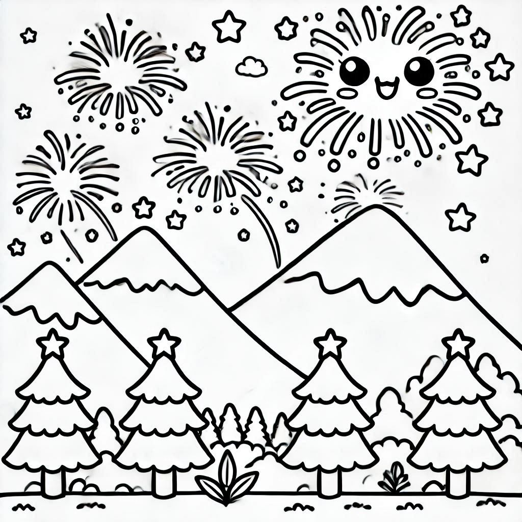 Fireworks coloring pages 32