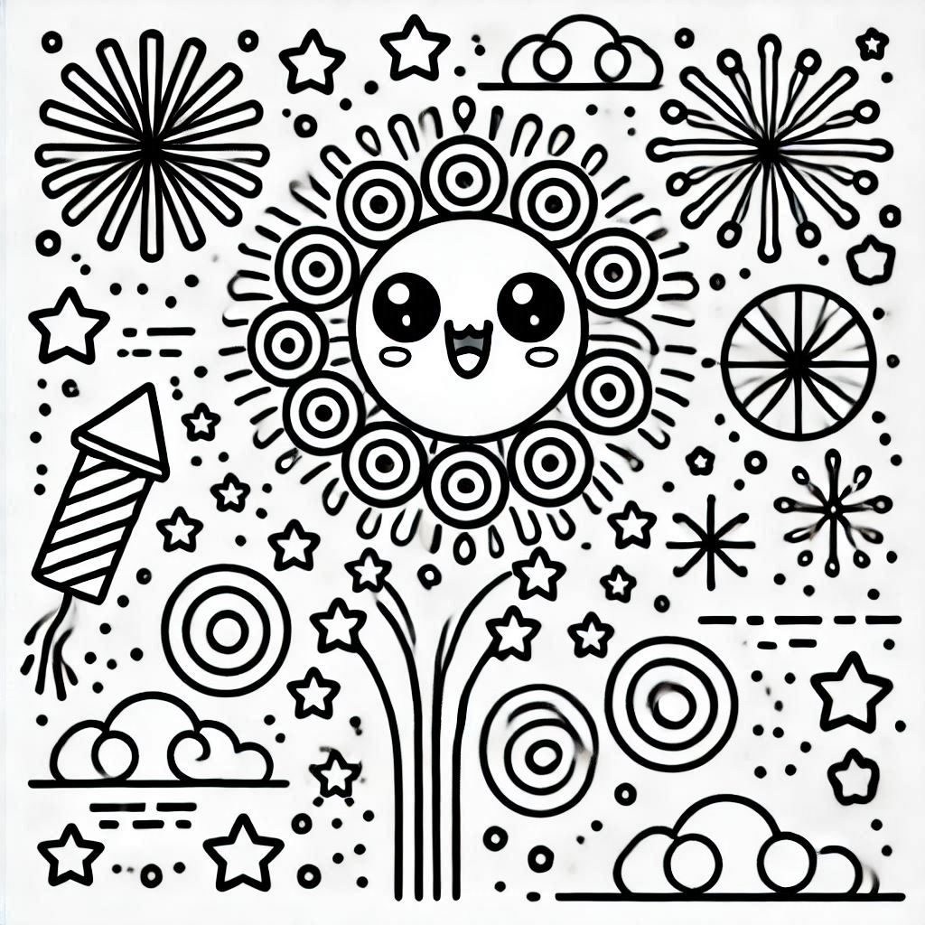Fireworks coloring pages 34