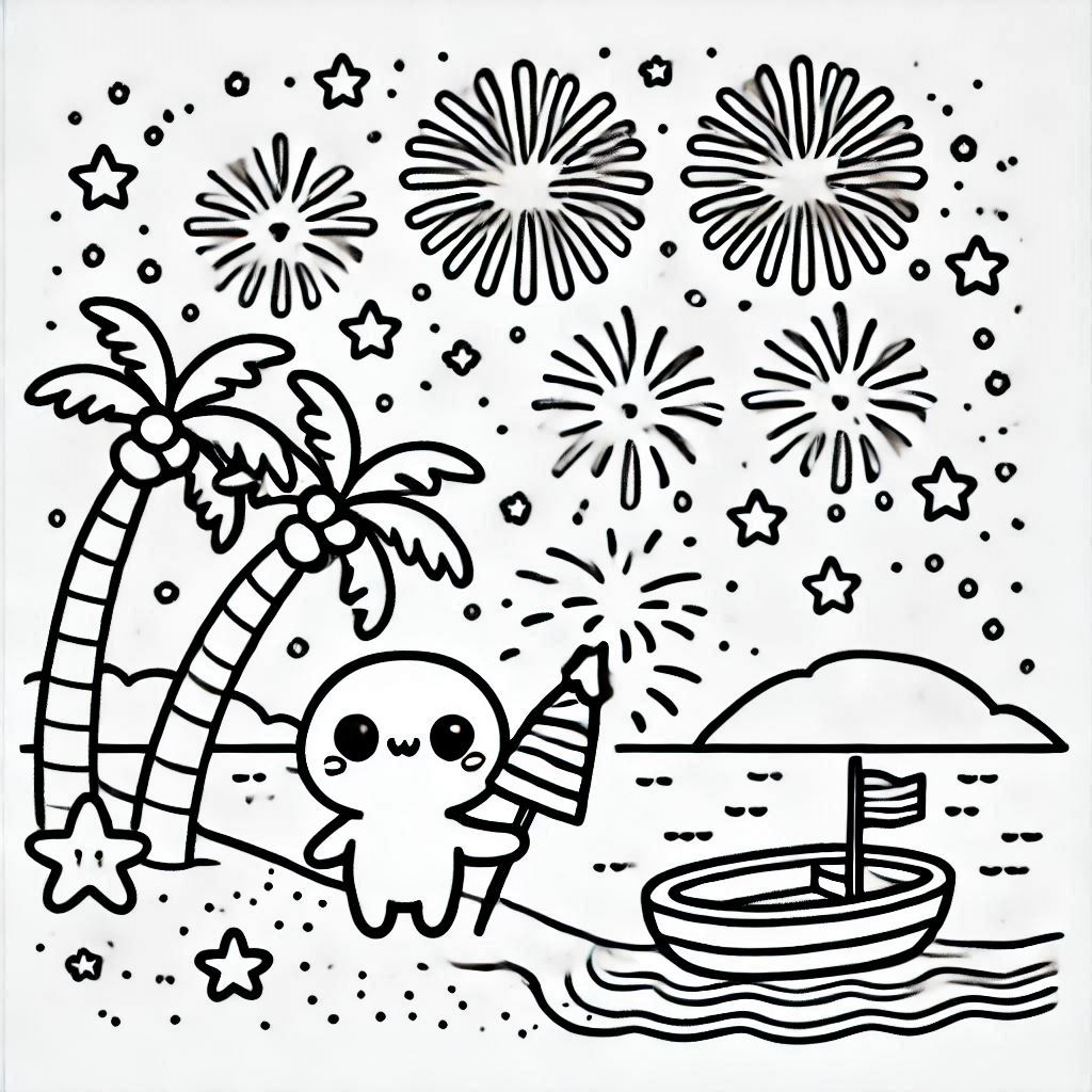 Fireworks coloring pages 36