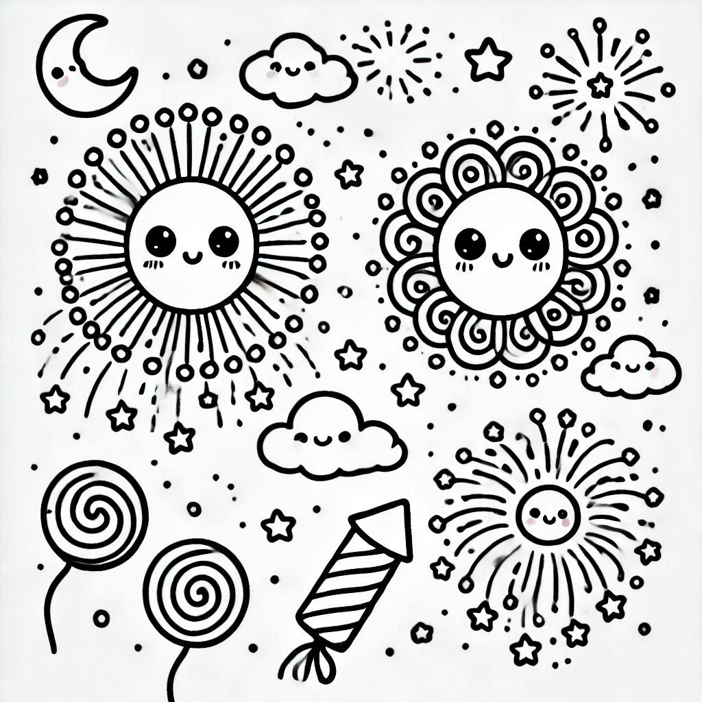 Fireworks coloring pages 38