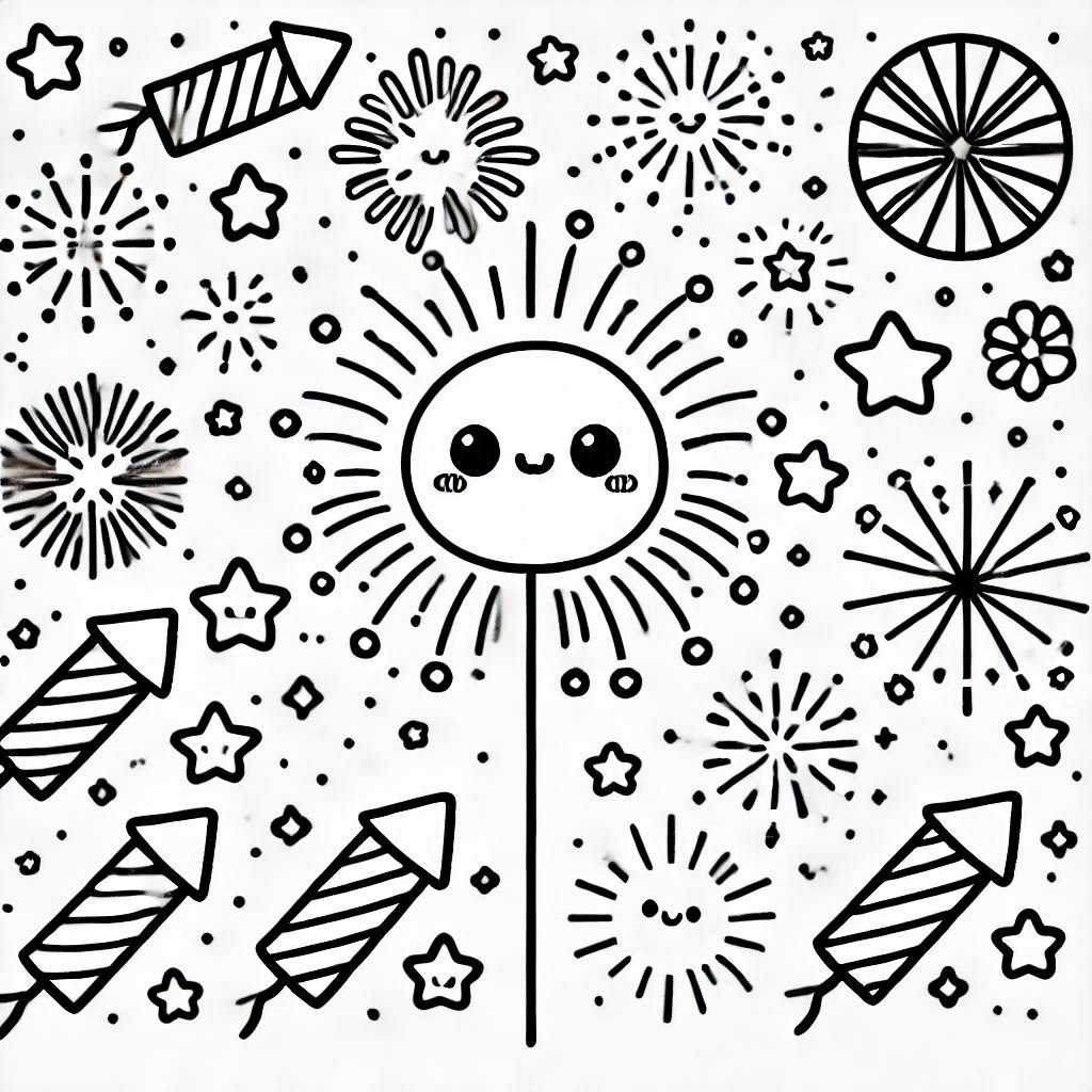 Fireworks coloring pages 40