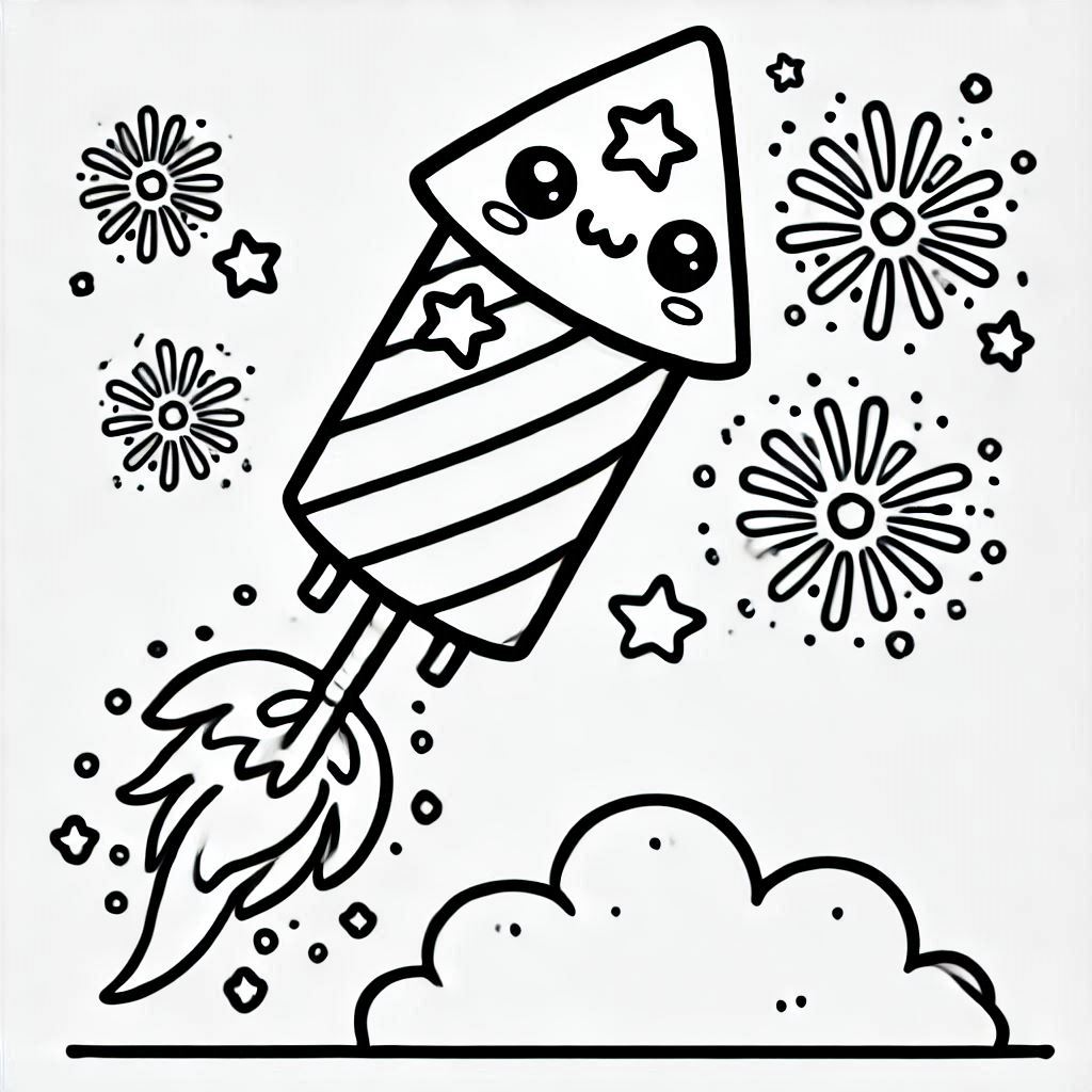 Fireworks coloring pages 42