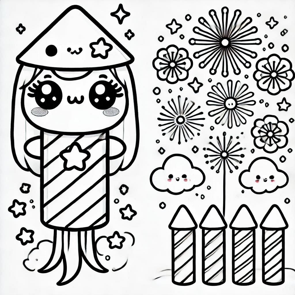 Fireworks coloring pages 43