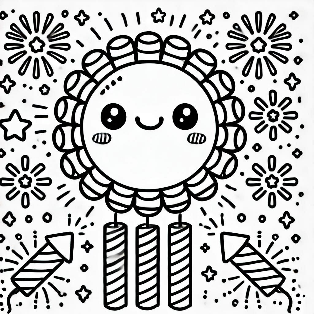 Fireworks coloring pages 44