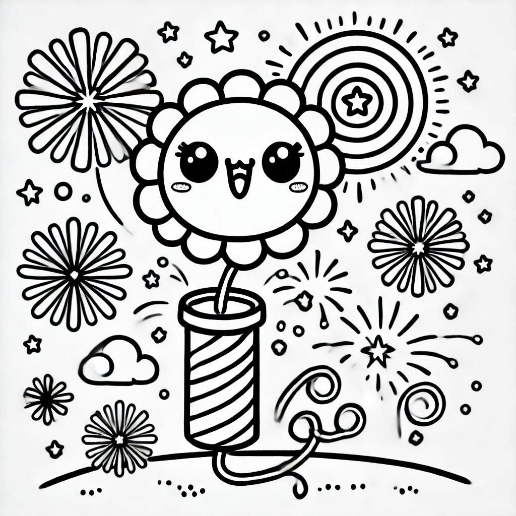 Fireworks coloring pages 46