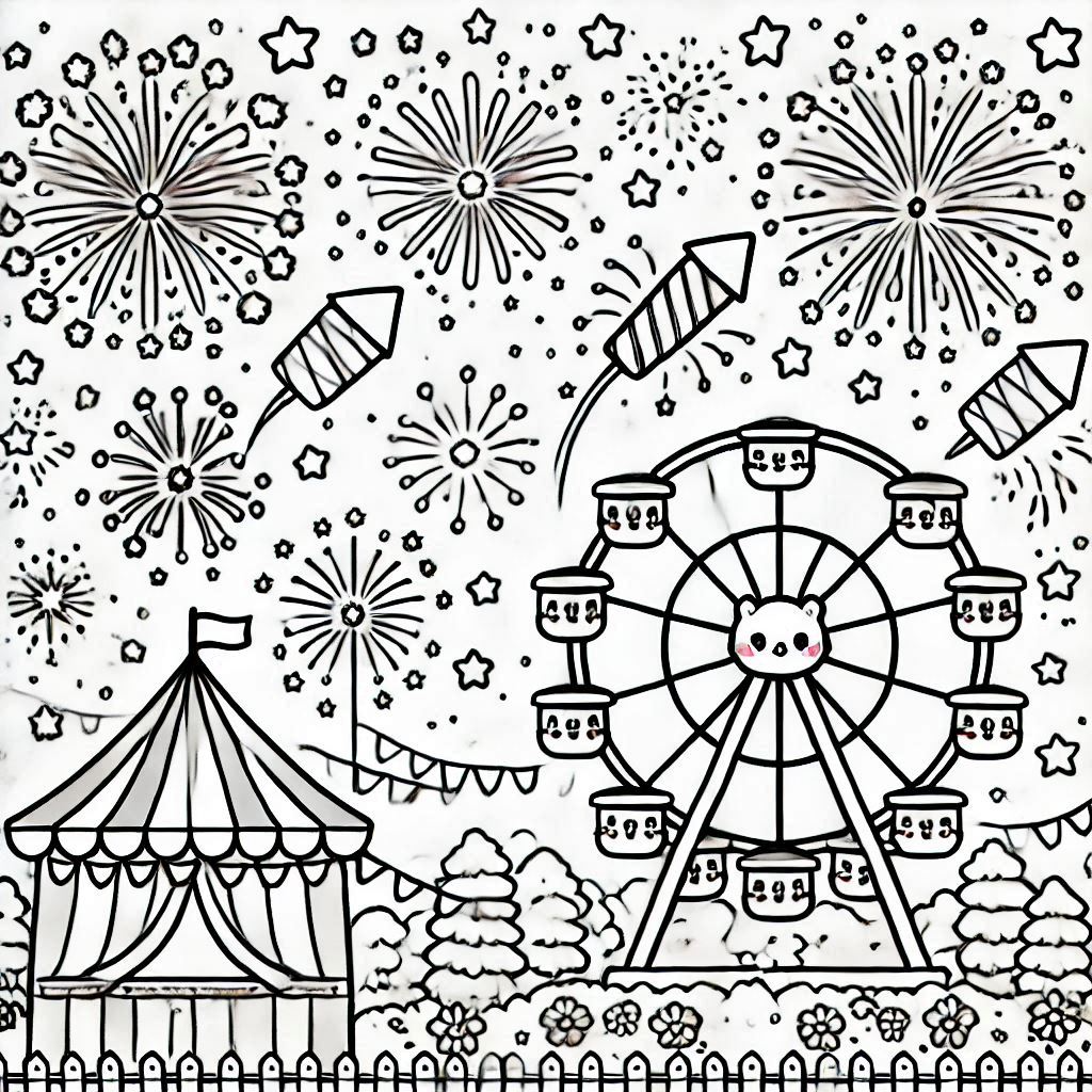 Fireworks coloring pages 47